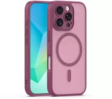 Telforceone „Mag Matt“ dėklas, skirtas „iPhone 16 Pro 6,3“ ir bordo spalvos kameros apsaugai