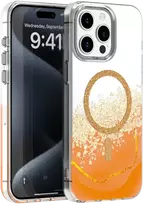 Dėklas Telforceone Epoxy Mag case for iPhone 15 Pro 6,1' oranžinis
