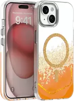 Telforceone Epoksidinės medžiagos „Mag“ dėklas, skirtas „iPhone 13 / 14“ 6,1 colio, oranžinis