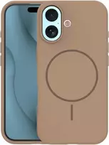 Dėklas Telforceone Silicone Thin Mag case for iPhone 17 6,3' ruda