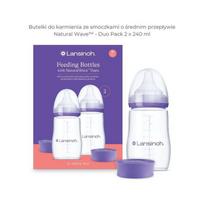 Buteliukų komplektas Lansinoh Natural Wave, 0+ mėn, 2vnt, 240 ml
