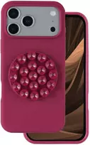 Dėklas Silikoninis lipdukas, skirtas „iPhone 17 Pro 6,3“ bordo spalvos