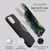 Dėklas MIO Žalias Marble Magsafe Compatible for iPhone 17 Pro