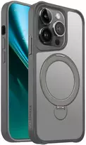 Telforceone Etteri Matt Mag Ring Apple iPhone 14 Pro 6,1" dėklas telefonui pilkos spalvos