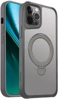 Telforceone Etteri Matt Mag Ring Apple iPhone 12 / 12 Pro 6,1" dėklas telefonui pilkos spalvos
