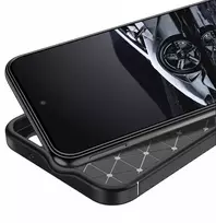 Telforceone Anglies pluošto dėklas, skirtas „Samsung Galaxy A17 5G“, juodas