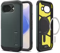 Dėklas Spigen „Tough Armor MagSafe“, „Abyss“ žalias – „Google Pixel 10a“