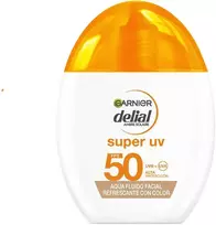 Garnier Delial Super Uv Aqua Fluido Facial Refrescante Con Color Spf50, 40 ml