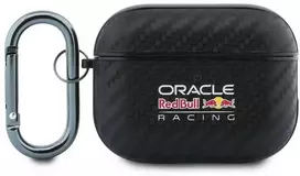 Red Bull Raudona Bull Raudona Bull PU Carbon dėklas skirtas AirPods Pro 3 juodos spalvos