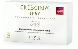 Crescina Plaukų augimo ir slinkimo prevencijos priemonė moterims, 1300 laipsnis (pažengusi stadija) 20 x 3,5 ml