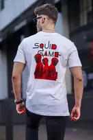 Vyriški baltos spalvos marškinėliai Squid Game