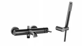 Vonios maišytuvas KFA 5034-520-61 / KFA / MOZA / Baterija WANNOWA POZIOMA, ŚCIENNA + Rinkinys NATRYSKOWY PUNKTOWY PREMIUM, GUN METAL Pilkas PVD