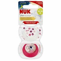 Naktiniai silikoniniai čiulptukai Nuk Star Day, 18-36 mėn, 2 vnt.