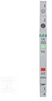 FF 1 fazės raudona/žalias LED plonas modulinis šviestuvas 1/2 modulio 230V FB174