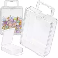 Plastikinė dėžutė su dvigubu užsegimu - 63.5x48x21mm - Rakinamas konteineris - Organizatorius