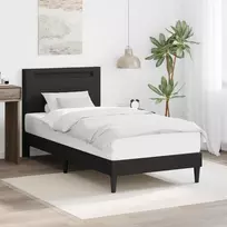 Lova Lovos rėmas Juoda 90 x 190 cm Dirbtinė oda