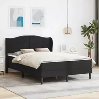 Lova Lovos rėmas su galvūgalio Juoda 120 x 200 cm Dirbtinė oda