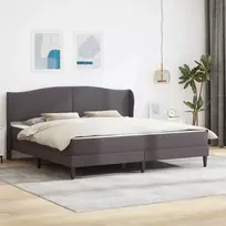 Lova Lovos rėmas su galvūgalio Pilka 200 x 200 cm Dirbtinė oda