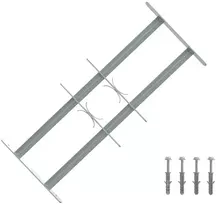 Langų saugos grotelės su 2 skersiniais 3 pcs 430-740 mm
