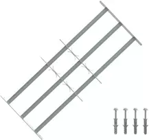 Langų saugos grotelės su 3 skersinėmis 3 pcs 630-1140 mm