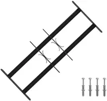 Langų saugos grotelės su 2 skersiniais 3 pcs 43-74 cm