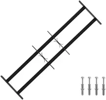 Langų saugos grotelės su 2 skersiniais 3 pcs 63-114 cm