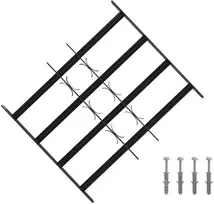 Saugumo grotelės langams su 4 kryžmėmis 3 pcs 43-74 cm