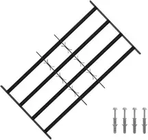 Saugumo grotelės langams su 4 kryžmėmis 3 pcs 63-114 cm