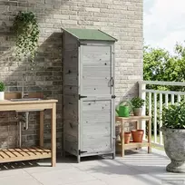 Sodo Sandėlys Pilka 59,5 x 56 x 176,5 cm Apdirbta mediena