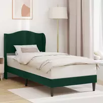 Lova Lovos rėmas su galvūgalio Tamsiai žalia 100 x 200 cm Aksomas
