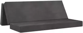 Čiužinys Sulankstomas Sofos Lova 180 x 67 x 45 cm Tamsiai pilka