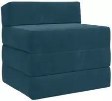 Sofa Sulankstomas Sofos Lova Mėlyna 200 x 70 x 10 cm Aksomas