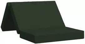 Čiužinys Sulankstomas Sofos Lova 100 x 67 x 45 cm Tamsiai žalia