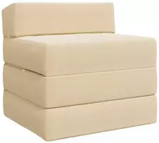Sofa Sulankstomas Sofos Lova Kreminė 200 x 70 x 10 cm