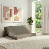 Čiužinys Sulankstomas Sofos Lova 120 x 67 x 45 cm Šviesiai pilka
