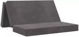 Čiužinys Sulankstomas Sofos Lova 120 x 67 x 45 cm Tamsiai pilka