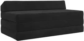 Sofa Sulankstomas Sofos Lova Juoda 120 x 60 x 49 cm Audinys