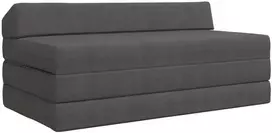 Sofa Sulankstomas Sofos Lova Tamsiai pilka 120 x 60 x 49 cm Audinys