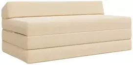 Sofa Sulankstomas Sofos Lova Kreminė 120 x 60 x 49 cm Audinys