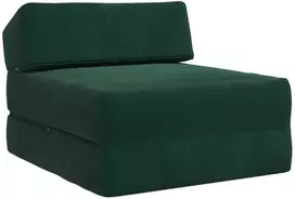 Sofa Sulankstomas Sofos Lova Tamsiai žalia 60 x 70 x 41 cm Audinys