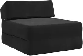 Sofa Sulankstomas Sofos Lova Juoda 60 x 70 x 41 cm Audinys