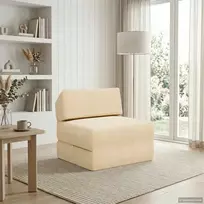 Sofa Sulankstomas Sofos Lova Kreminė 60 x 70 x 41 cm Audinys