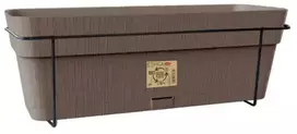 Stefanplast Balkona komplekts ar automatiskas laistisanas sistemu un metala balstu 50x18x17cm bruns ()