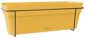 Stefanplast Balkona komplekts ar automatiskas laistisanas sistemu un metala balstu 50x18x17cm sinepju dzeltens ()