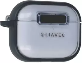 Liavec SlideLock dėklas telefonui Apple AirPods Pro 3 transparent-mėlynas