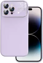 Toptel Topt Soft Silicone Lens dėklas skirtas Apple iPhone 14 Pro light violetinės spalvos