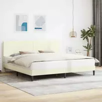 Lova Lovos rėmas Kreminė 180 x 200 cm Kordūrinis audinys