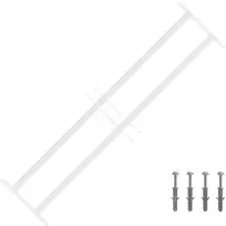Langų saugos grotelės su 2 skersiniais 3 pcs 63-114 cm