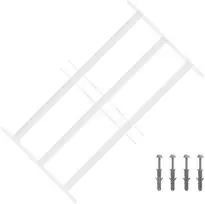 Langų saugos grotelės su 3 skersinėmis 3 pcs 43-74 cm