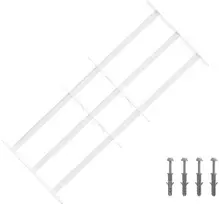 Langų saugos grotelės su 3 skersinėmis 3 pcs 63-114 cm